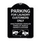 Signmission Parking for Laundry Customers Only Unauthorized Vehicles Towed at Vehicle Owners Exp, BW-1824-23443 A-DES-BW-1824-23443 - alternate 1